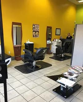 Salon interior with threading chairs